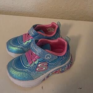 Skechers Mermaid Dreams Toddler Girls Light Up Sneakers size 6 - Working Lights